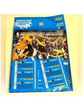 Lebron James 2023/24 Panini Sticker Book With 5 Packs Basketball Sticker Cards